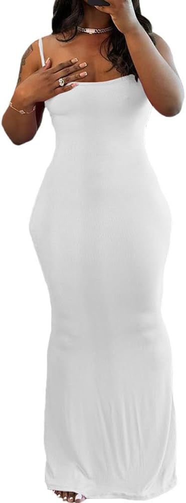 Women's Summer Bodycon Maxi Dress | Sleeveless Slip Dress