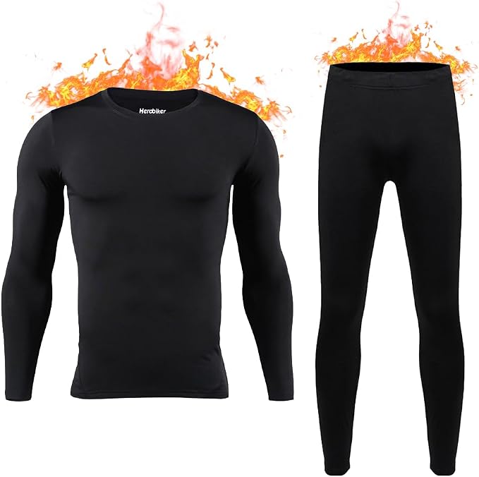 Men's Thermal Underwear Long Johns | Fleece-Lined Base Layer