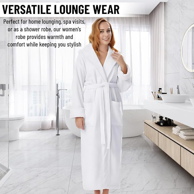 Cotton Terry Bathrobe for Men & Women | Unisex Spa Robe