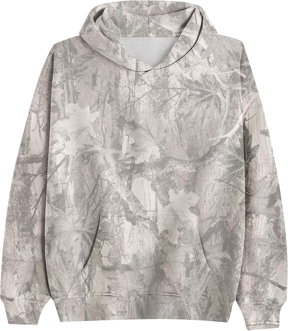Camo Hoodie for Women | Oversized Fleece Pullover Sweatshirt